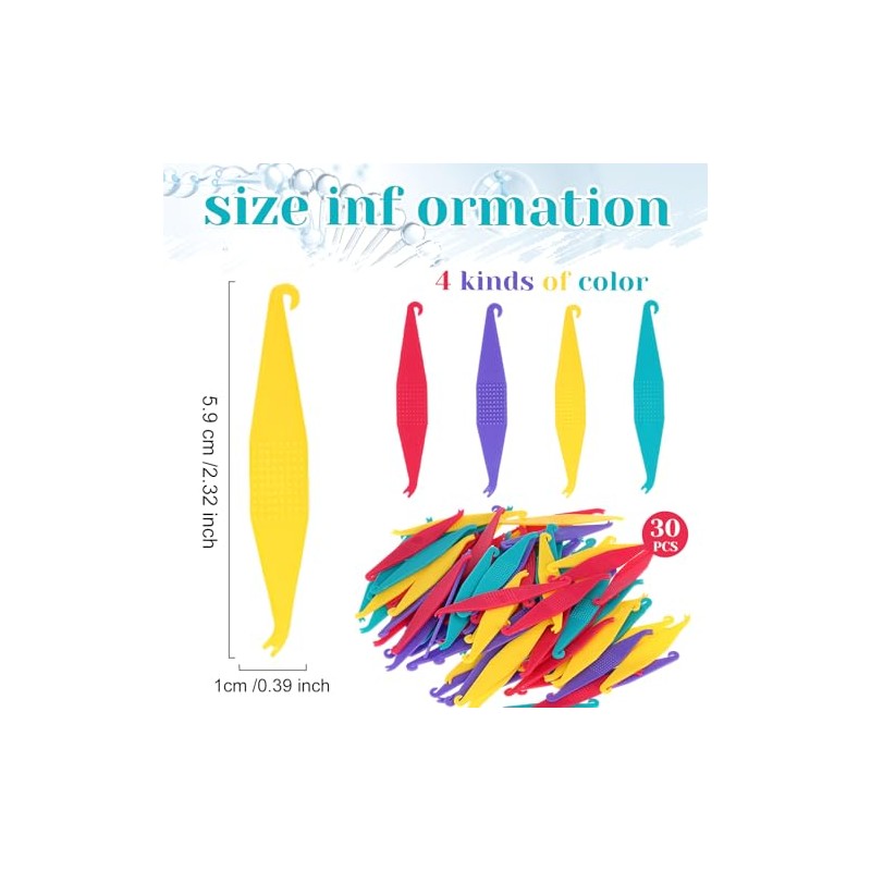 30 bandas elásticas dentales multicolor para tirantes, de plástico, desechables,