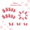 Vopintpy Red Love Heart Press on Nails Romantic Valentine's Day
