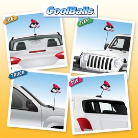 Coolballs® Cool Half Pipe Hottie Snowboarder Car Antenna Topper/Auto Mirror Dangler/Dashboard Buddy