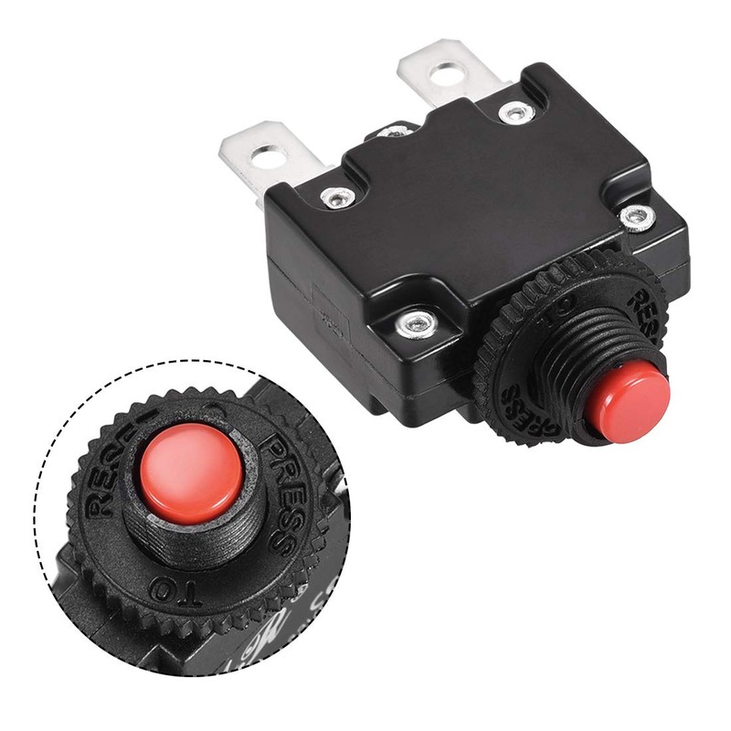 uxcell Thermal Circuit Breaker 125/250V AC Push Button Manual Reset