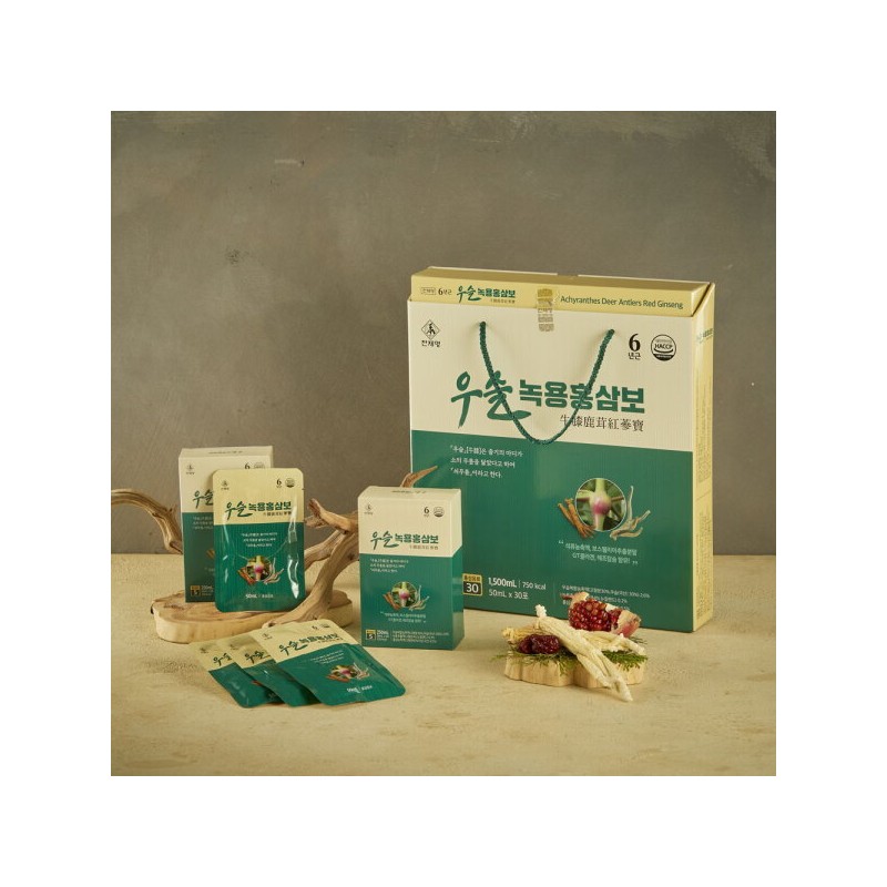 Cheonje Myung Hong Sam 천제명 () 6년근 우슬녹용홍삼보 (50ml x