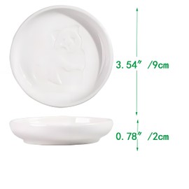 Japanese Cute panda soy sauce Plates,Japanese soy sauce plates,Ceramic Dipping bowls for Appetizer Dessert Sushi Sauce 3.94 x 0.8 Inches Set of 6