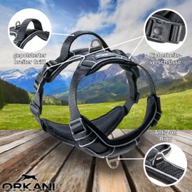 ORKANI Bravo Dog Harness 2024 - Premium No-Pull, Anti-Pull Harness, Breathable, Soft Padded with Safety Lock and Wide Handle for Small, Medium and Large Dogs (S)