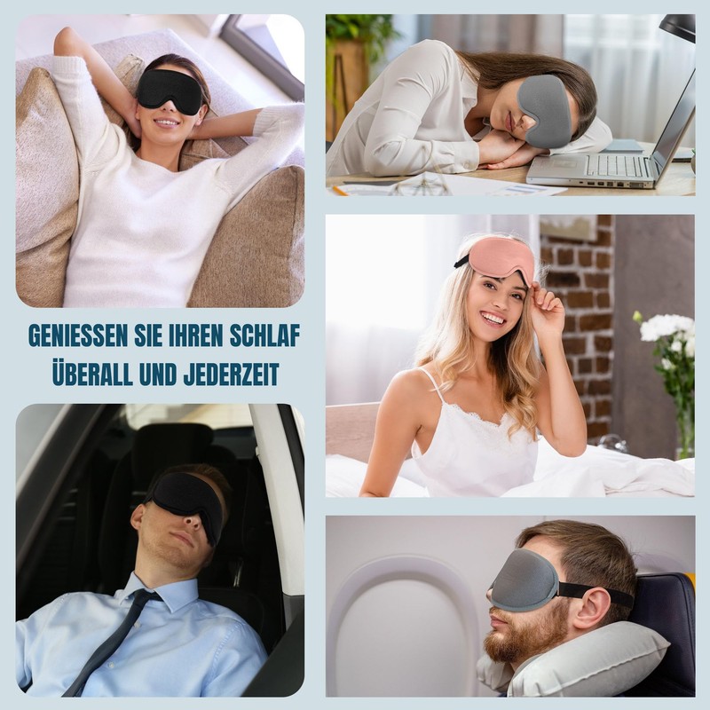 Sleep Mask for Men Women, 99% Light Blocking Sleeping Mask,
