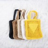 Handmade Straw Bag Travel Beach Fishing Net Handbag Hollow Casual