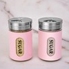 STJKBDFC Sugar Shaker Duster Stainless Steel and Glass Set with