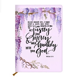 Christian Purple Hard Shell Journal Notebook, Bible Gifts for Women, College Ruled Notebook, Inspirational Hardcover Notebooks, Journals for Writing Planner Note Taking 200 Sheets (5.8 x 8.3)