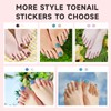 DUKASOU Semi Cured Gel Toe Nail Strips,26 Pcs Toe Nail