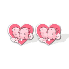 Axolotl Earrings for Women, Cute Cartoon Axolotl Dangle Luminous Animal Earrings Sweet Pink Blue Funny Earrings for Teen Girls Valentine's Day Jewelry Gifts (Axolotl3)