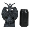 Gothic Sabbatic Goat Winged Baphomet Gargoyle Crouching On Pedestal Figurine