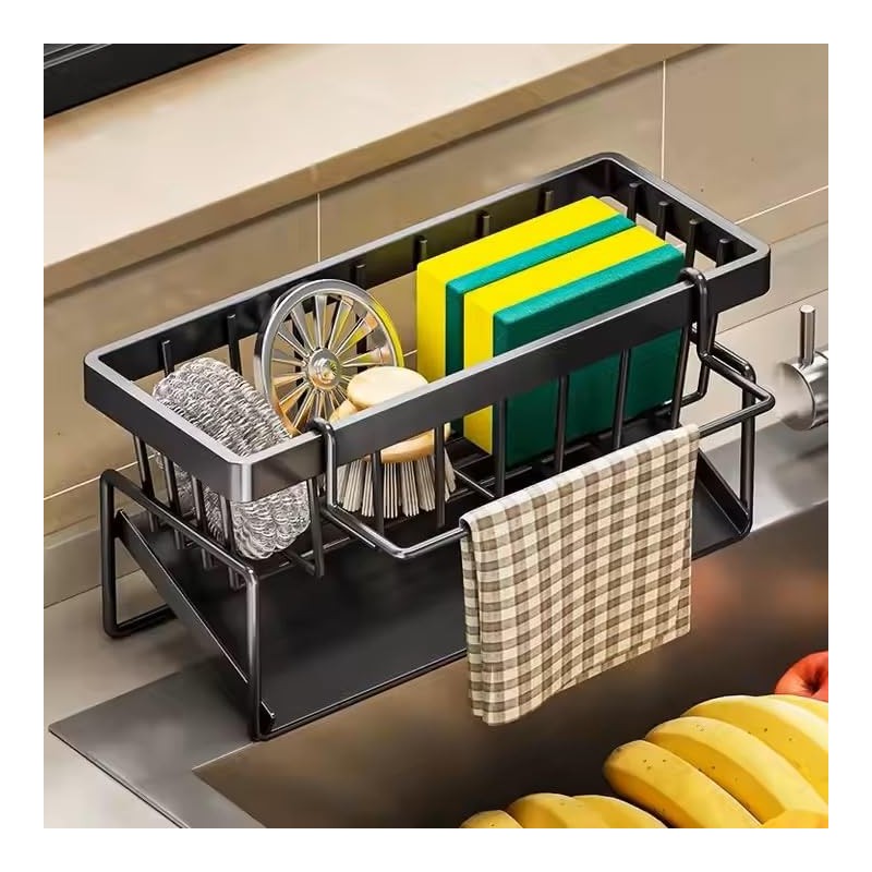 CASANTIA |Sink Organizer, Scourer Holder Sink, Kitchen Sink Organizer, Sink