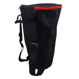 RDEXP Black Nylon Djembe Drum Carry Bag Waterproof Soft Zipper Bag with Reinforced Shoulder Straps for 12 Inch African Drum Percussion
