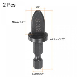 uxcell 3/8" Swaging Tool Drill 1/4" Hex Handle Repairing Flaring Tool for Air Conditioning Copper Aluminum Pipe 2Pcs