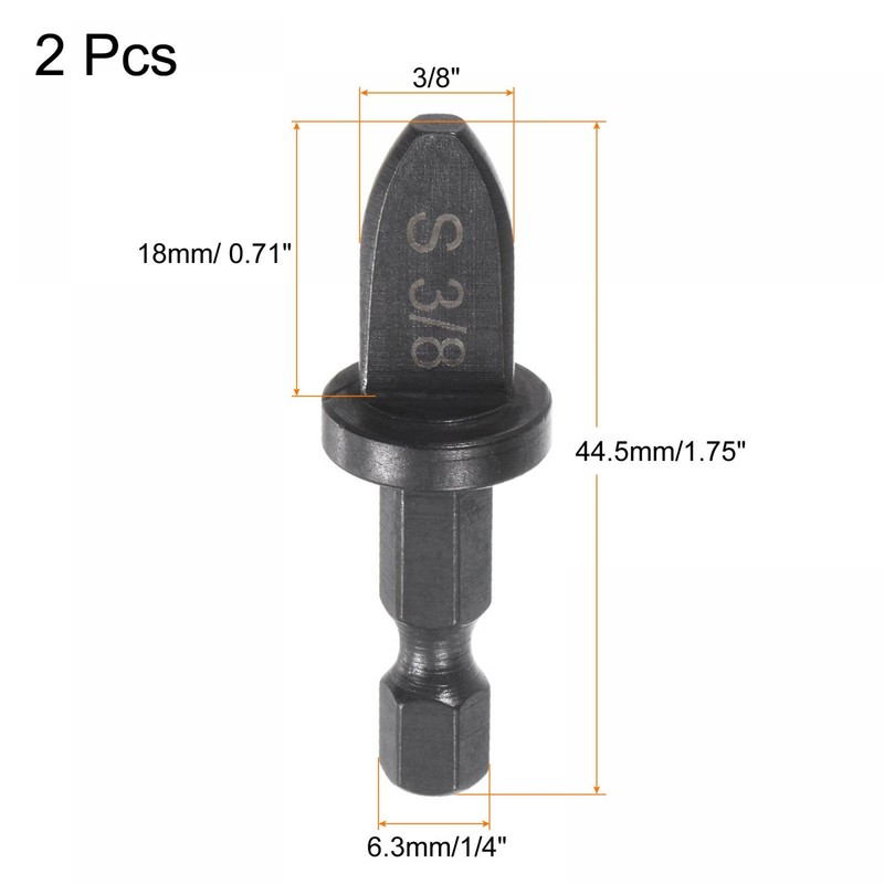 uxcell 3/8" Swaging Tool Drill 1/4" Hex Handle Repairing Flaring