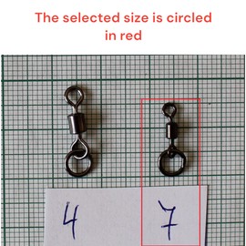 PRO Filstar 10 Piece Fishing Swivel Set with Ring Size 7 - Swivel for Fishing - Barrel Swivels - Rolling Swivel - Fishing Carp Accessories - Spin Fishing Set - Carp Fishing - Spinning Swivel - Swivel