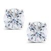 DovEggs Moissanite Stud Earrings for Women,Platinum Plated Silver Post 2CTW