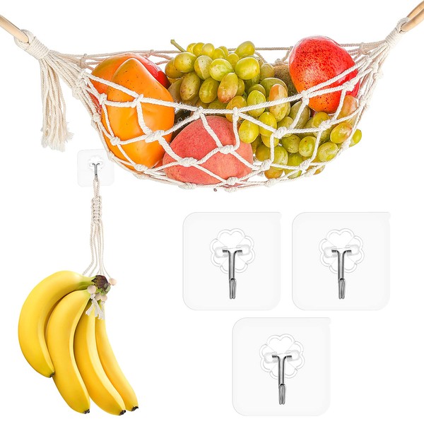 1 Stück Hängematte Obst und Gemüse,Hängekörbe Küche,Frucht Gemüse Hängematte mit