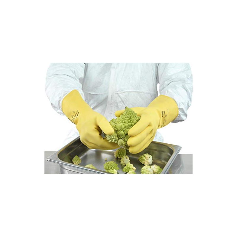 Ansell AlphaTec 87-063 Multi-Purpose Work Gloves, Chemical Resistant, Picot Pattern