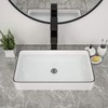 Couoko 24"x14" Rectangular Vessel Sink Above Counter Modern White with