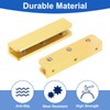 uxcell 4Pcs Glass Shelf Brackets, Adjustable Solid Brass Glass Shelf