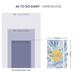 Busy B - A6 Weekly Planner 2025 Diary with To-Do Lists & Note Pages - Compact Blue Marble Journal - Week to View, 3 Pockets & Year Planner