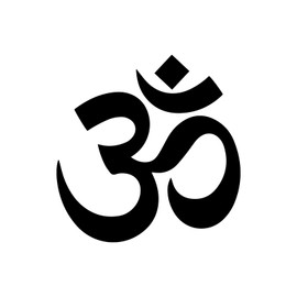 Om Symbol Sticker Vinyl Decal Notebook Car Window Laptop 4"x 4" (Black)