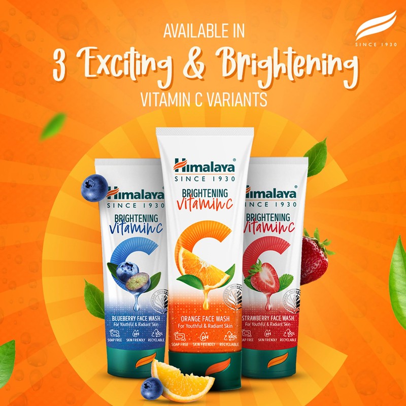 Himalaya Brightening Vitamin C Orange Face Wash | Brightening Face