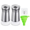 2 Pepper Shakers, 1 Funnel, 1 Hook, Twist-Top Salt and Pepper Shaker, Transparent Bottom Spice Shaker, Pepper Shaker, Sprinkling Bottle, Refillable Dispensing Bottle