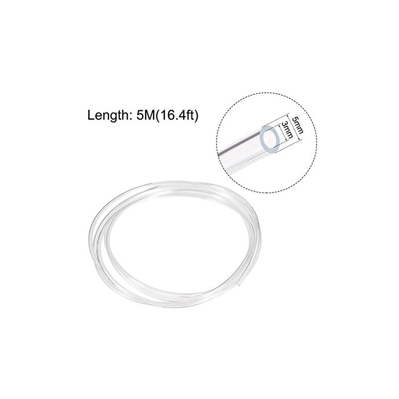 sourcing map PVC Plastic Water Hose 3 mm Inner Diameter