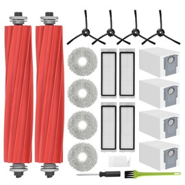 RUKHOOL RUKHOOL Zubeh?r f??r Roborock Q Revo Ersatzteile Saugroboter Zubeh?rset 4 Staubbeutel, 4 Filter, 4 Mop Wischt??cher, 2 Hauptb??rste, 4 Seitenb??rsten