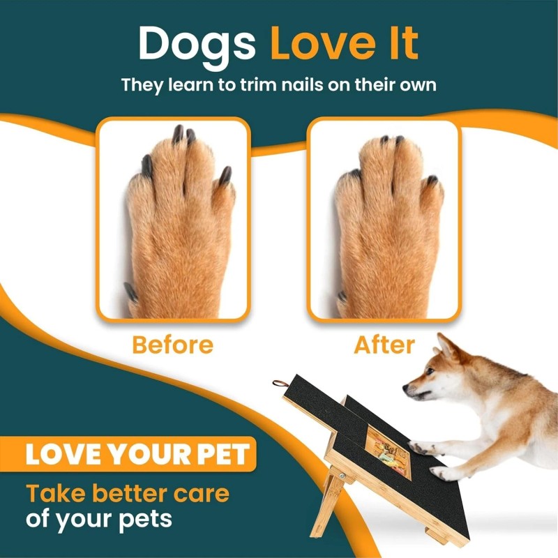 Mahar Traders Dog Nail Paw Scratch Pad File Trimmer Board