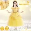TOLOYE Princess Costumes for Girls, Belle Dress Up for Girls