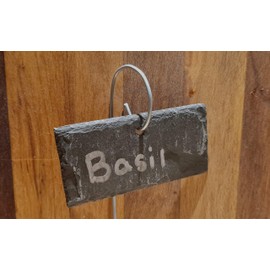 Set of 10 Natural Slate Weather Resistant Plant Labels Greenhouse Gift Price Tags Flower Markers 10cm x 4cm Landscape