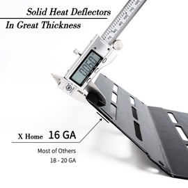 X Home Heavier 65505 Heat Deflectors Replacement for Weber Genesis 300 Series, Genesis E/S-310, E/S-330 (Front-Mounted Control) Grill Parts, Porcelain-enameled, 2-Pack