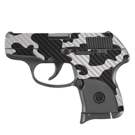 MightySkins Carbon Fiber Skin Compatible with Ruger LCP 380 - Cow Print | Protective, Durable, and Unique Vinyl Decal wrap Cover | Easy to Apply, Remove, and Change Styles | Made in The USA
