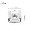 sourcing map M5 x 0.8mm Cage Nut, 5Pcs Snap-in Cage