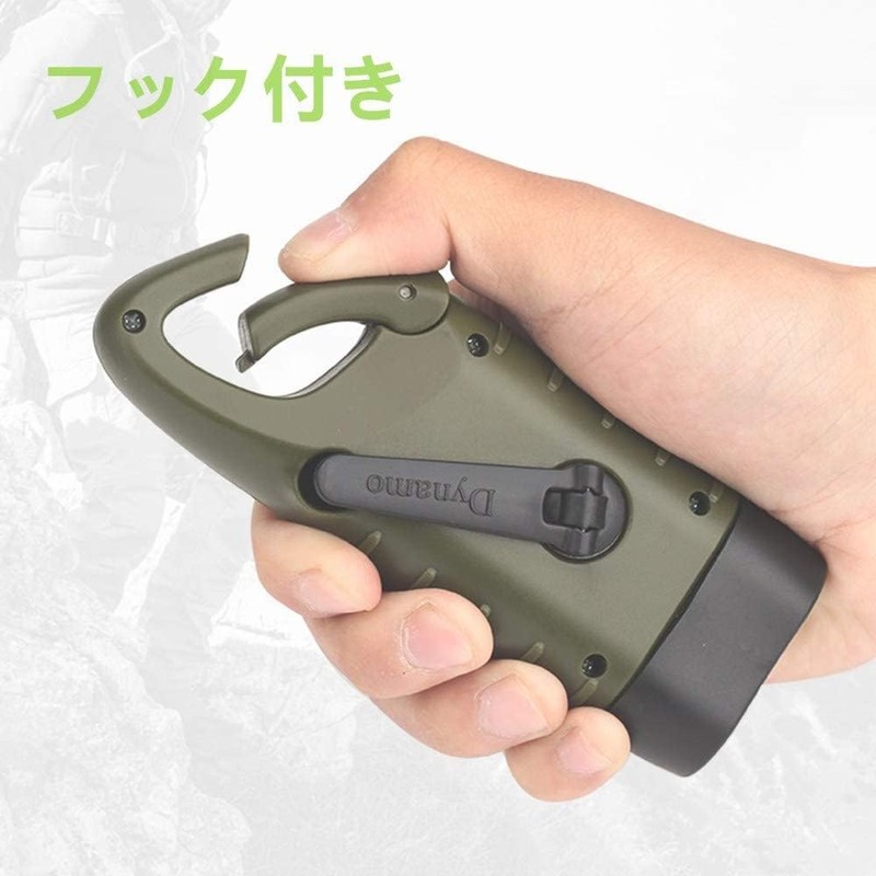 COOLEAD Hand Crank Charging Light, LED Flashlight, Hand Crank Charging,