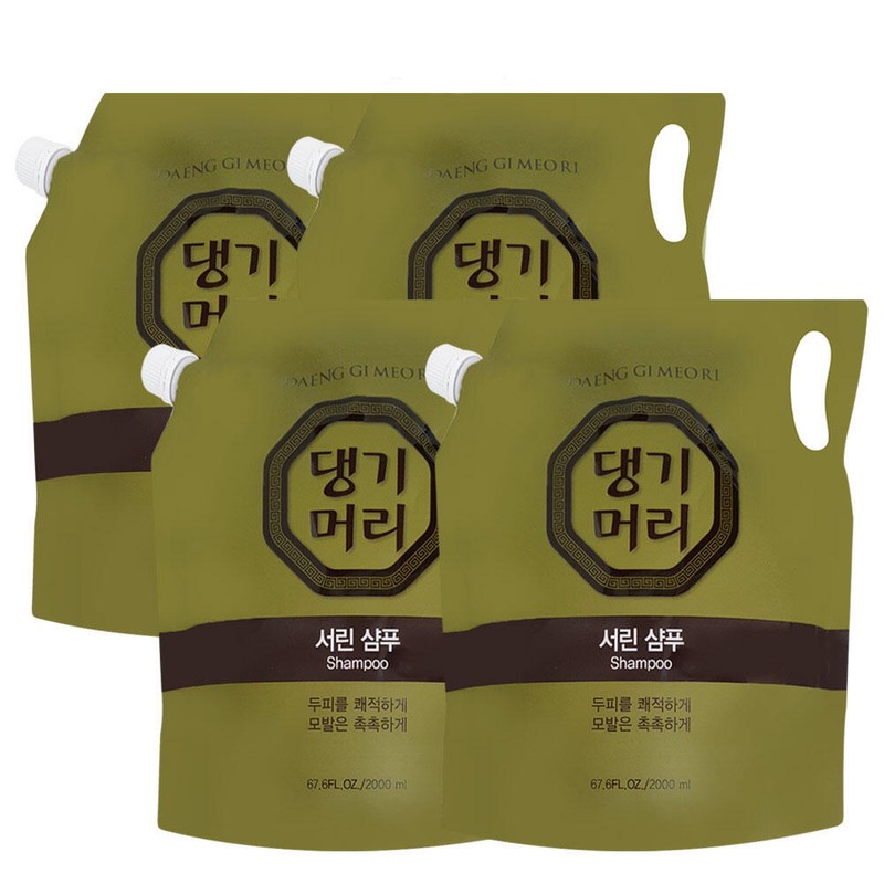 Seorin 댕기머리 서린 대용량 샴푸 2000ml x 4개 리필용 한방샴푸