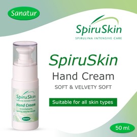Sanatur SpiruSkin Hand Cream Pumpflasche 1er Pack (1 x 50 ml) Für jeden Hauttyp