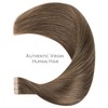WENNALIFE Tape in Hair Extensions Human Hair Light Ash Brown