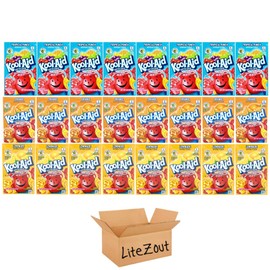 Variety Drink Mix Pack, Tropical Punch, Orange & Lemonade Drink Mixes (24 pack), by Litezout