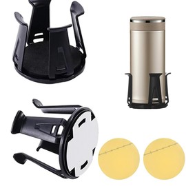 Pack of 2 Car Cup Holders, Universal Drink Holder with Circular Double-Sided Sticky Pads, Car Drink Holder, Centre Console Cup Holder, Car Drink Holder for Coffee Cups and Bottles