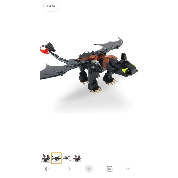 CYSNATU Toothless Dragon Train Building Block Set, Animal Dragon Figure