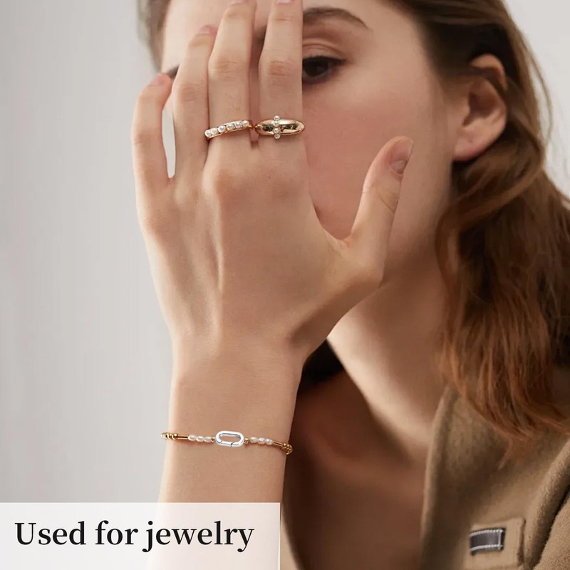 Pack of 6 Mini Carabiner Silver-Plated Chain Clasp Secure Clasp