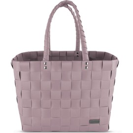 normani Braided Shopping Bag with Handles - Extra Robust Carry Bag, Dusty Pink, vintage