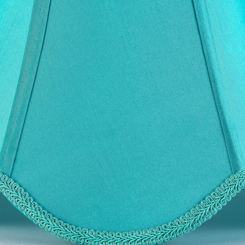 GO&SO Scalloped Lamp Shade Teal Lamp Shade -Bell Lampshades 6x13x10.6"(Spider)
