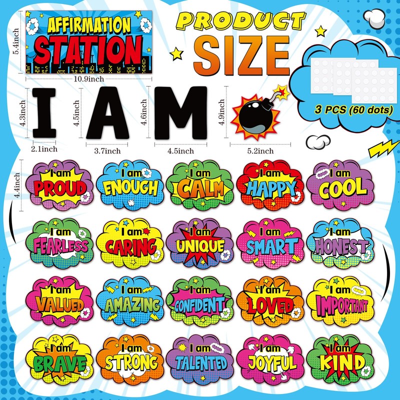 Frienda Affirmation Station Bulletin Board Set Motivational Posters Classroom Mirror
