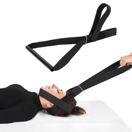 Y Neck Strap Chiropractor Pull Device,Neck Stretcher Strap,Neck Strap Cervical Traction Device for Neck Pain,Spine Chiropractic Decompression Tool with Comfort Handle and Chin Strap