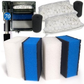 PurifyLogix 2 Sets of Upgraded Three-Stage Filtration Fish Tank Filter for AquaClear 70 Power Filter, 2 Set of Replacement Maintenance Kit for Fish Tank Filter for 40- to 70-Gallon Aquariums