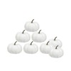 4 Inch Small White Pumpkins for Decorating - 8PCS Small